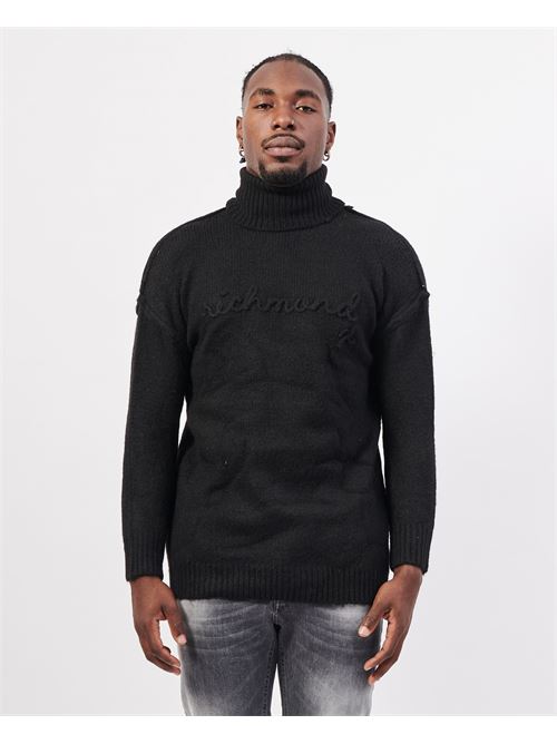 Pull ? col roul? Richmond X en laine m?lang?e RICHMOND X | UWA24059MPBLACK